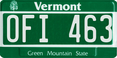 VT license plate OFI463