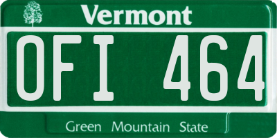 VT license plate OFI464