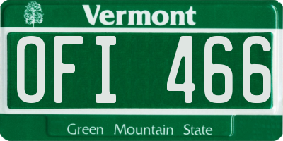 VT license plate OFI466