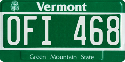 VT license plate OFI468