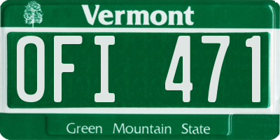 VT license plate OFI471