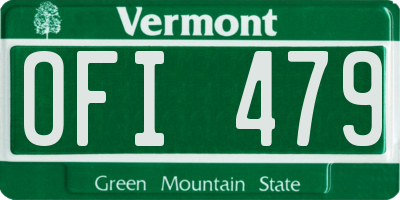 VT license plate OFI479