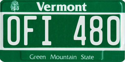 VT license plate OFI480