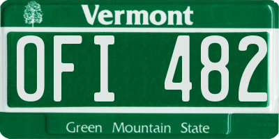 VT license plate OFI482