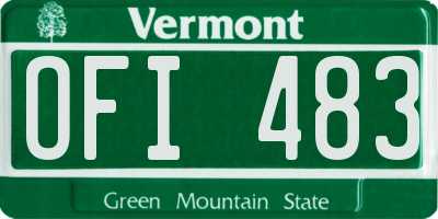 VT license plate OFI483