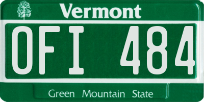 VT license plate OFI484