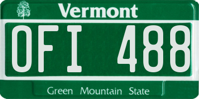 VT license plate OFI488