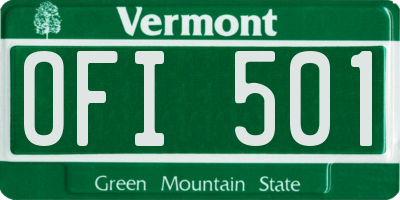 VT license plate OFI501