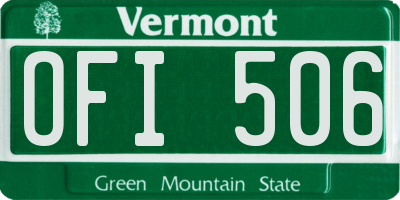 VT license plate OFI506