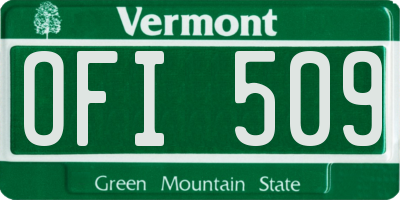 VT license plate OFI509