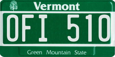 VT license plate OFI510