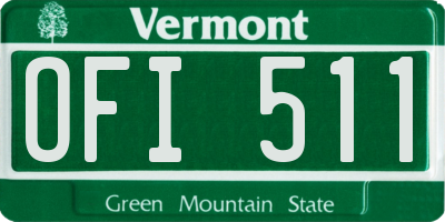 VT license plate OFI511