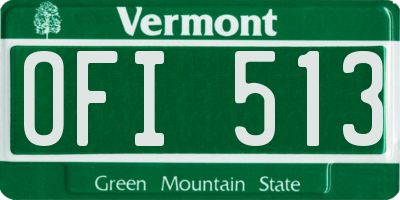 VT license plate OFI513