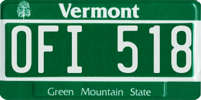 VT license plate OFI518