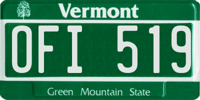 VT license plate OFI519