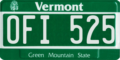 VT license plate OFI525