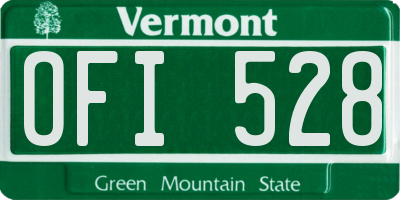 VT license plate OFI528