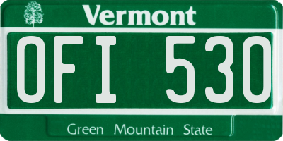 VT license plate OFI530