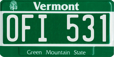 VT license plate OFI531