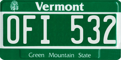 VT license plate OFI532