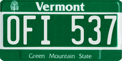 VT license plate OFI537