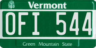 VT license plate OFI544