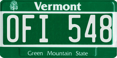 VT license plate OFI548