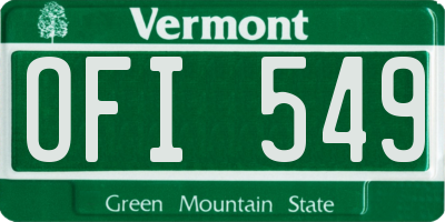 VT license plate OFI549
