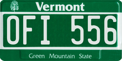 VT license plate OFI556