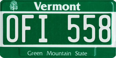VT license plate OFI558