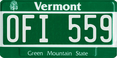 VT license plate OFI559