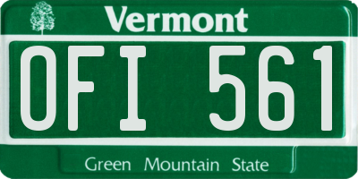 VT license plate OFI561