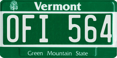 VT license plate OFI564