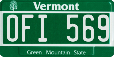 VT license plate OFI569