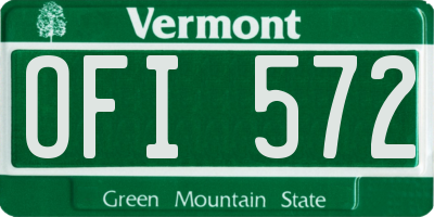 VT license plate OFI572