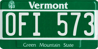 VT license plate OFI573