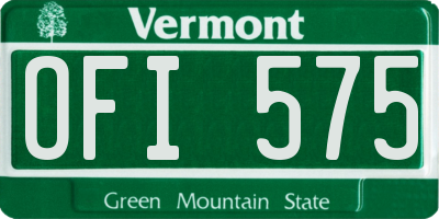 VT license plate OFI575