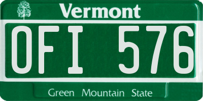 VT license plate OFI576