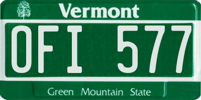 VT license plate OFI577