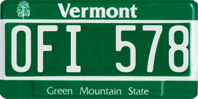 VT license plate OFI578