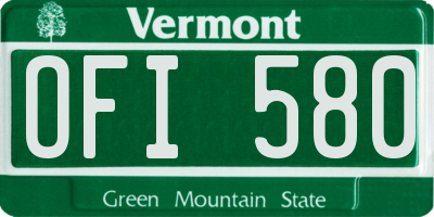 VT license plate OFI580