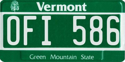 VT license plate OFI586