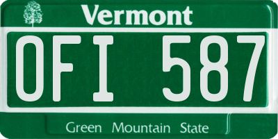 VT license plate OFI587