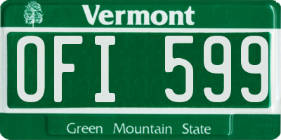 VT license plate OFI599
