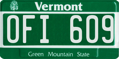 VT license plate OFI609