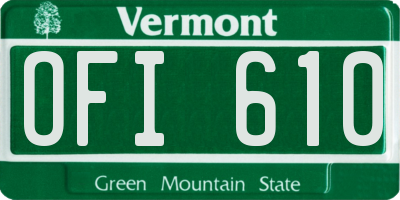 VT license plate OFI610