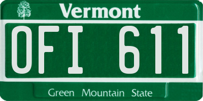 VT license plate OFI611