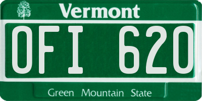 VT license plate OFI620