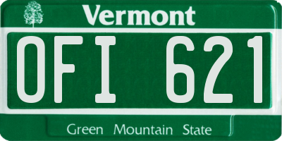 VT license plate OFI621
