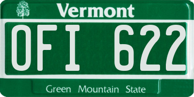 VT license plate OFI622